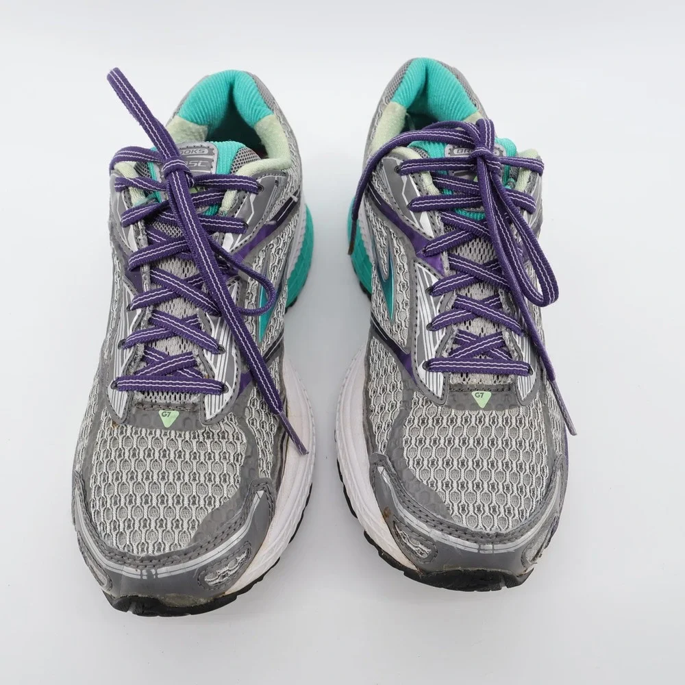 Brooks‎ Ghost 7 Mesh Running Sneakers Grey Purple Womens 8 - Flaws